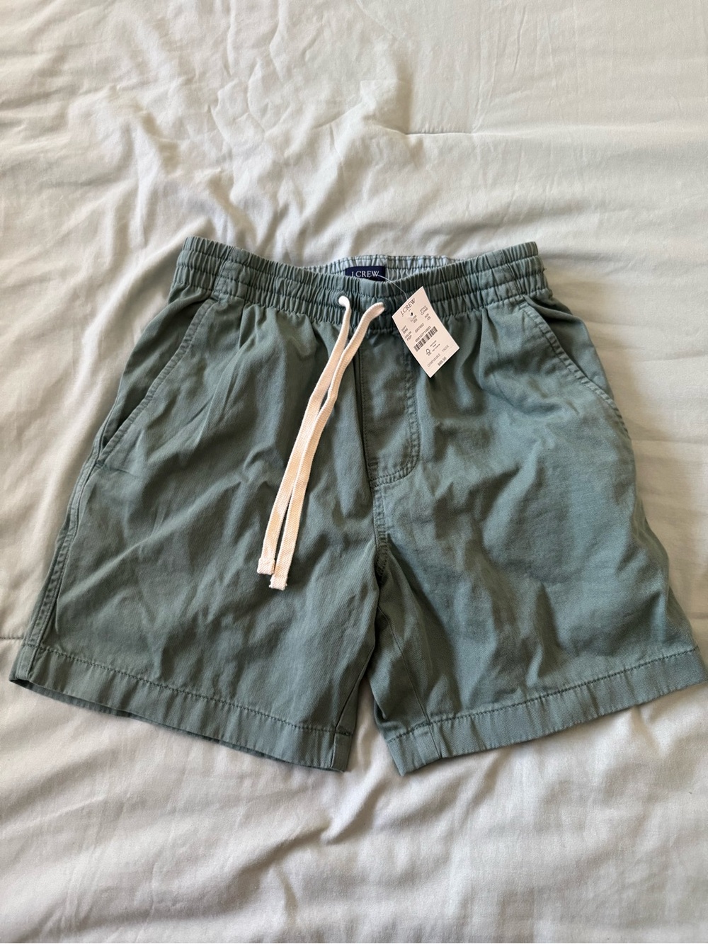 J. Crew Men’s Sage Green Drawstring Cotton Shorts